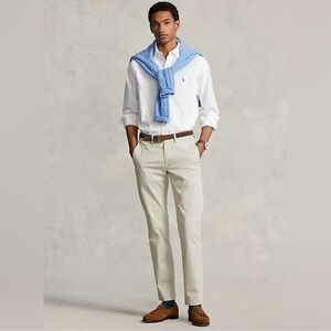 Polo Ralph Lauren Tan Stretch Straight Washed Chinos 34W